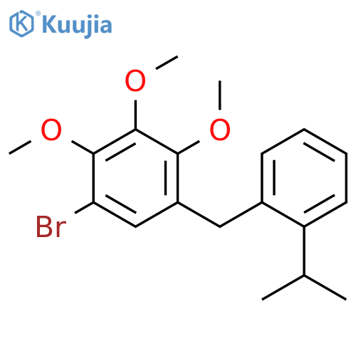 Benzene, 1-bromo-2,3,4-trimethoxy-5-[[2-(1-methylethyl)phenyl]methyl]- structure