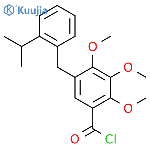 Benzoyl chloride, 2,3,4-trimethoxy-5-[[2-(1-methylethyl)phenyl]methyl]- structure