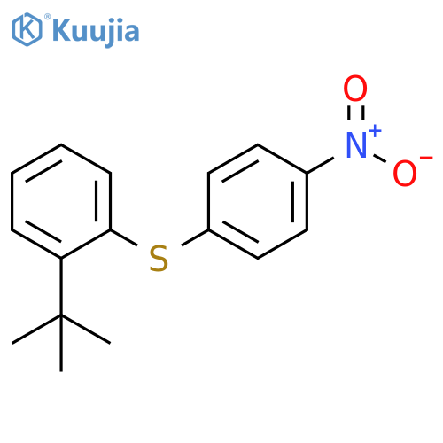 Benzene, 1-(1,1-dimethylethyl)-2-[(4-nitrophenyl)thio]- structure