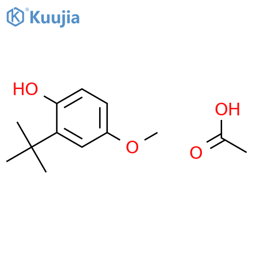 Phenol, 2-(1,1-dimethylethyl)-4-methoxy-, acetate structure