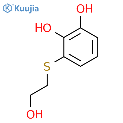3-[(2-Hydroxyethyl)sulfanyl]benzene-1,2-diol structure