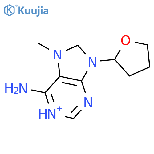 7H-Purinium, 6-amino-7-methyl-9-(tetrahydro-2-furanyl)- structure