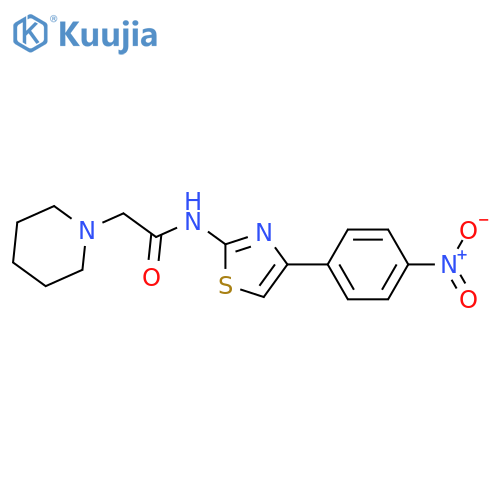 1-Piperidineacetamide, N-[4-(4-nitrophenyl)-2-thiazolyl]- structure