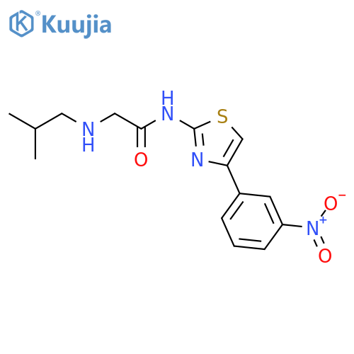 ACETAMIDE, 2-[(2-METHYLPROPYL)AMINO]-N-[4-(3-NITROPHENYL)-2-THIAZOLYL]- structure