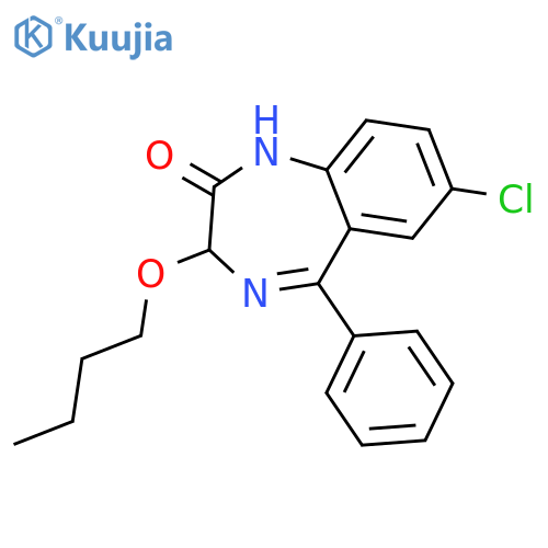 2H-1,4-Benzodiazepin-2-one, 3-butoxy-7-chloro-1,3-dihydro-5-phenyl- structure