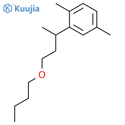Benzene, 2-(3-butoxy-1-methylpropyl)-1,4-dimethyl- structure