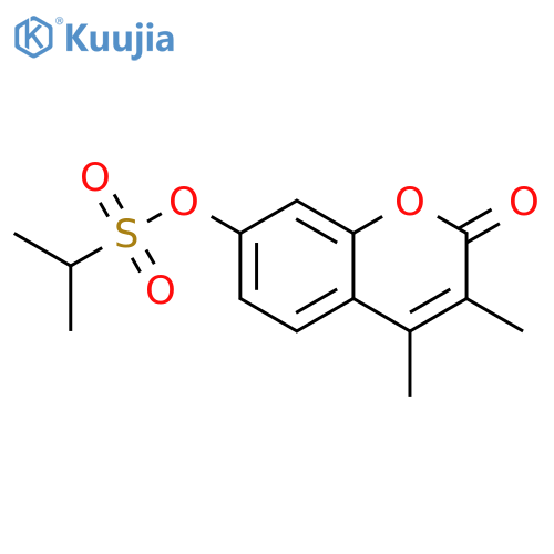 2-Propanesulfonic acid, 3,4-dimethyl-2-oxo-2H-1-benzopyran-7-yl ester structure