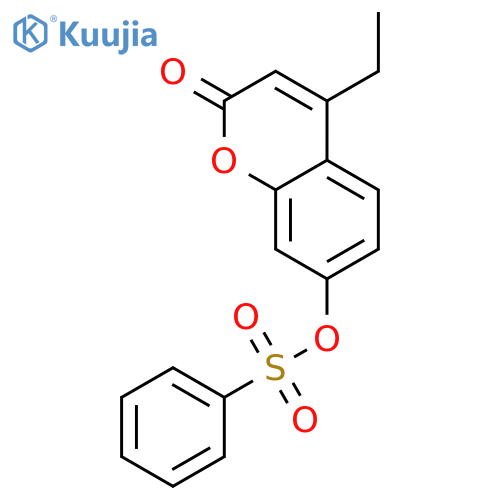 2H-1-BENZOPYRAN-2-ONE, 4-ETHYL-7-[(PHENYLSULFONYL)OXY]- structure
