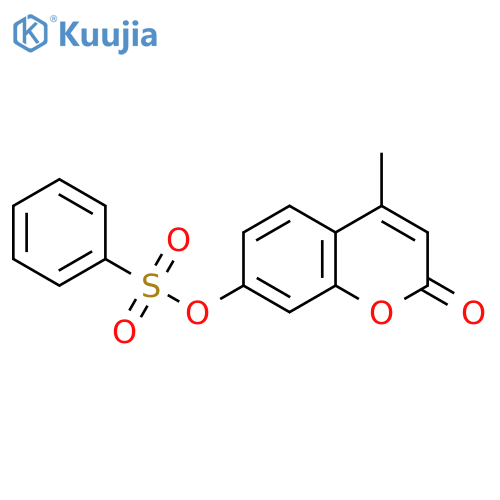 2H-1-Benzopyran-2-one, 4-methyl-7-[(phenylsulfonyl)oxy]- structure