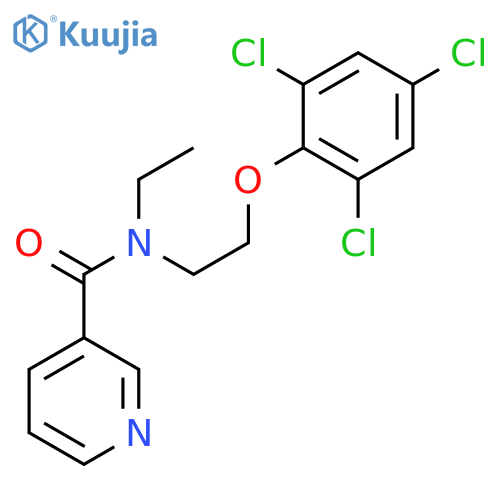 3-PYRIDINECARBOXAMIDE, N-ETHYL-N-[2-(2,4,6-TRICHLOROPHENOXY)ETHYL]- structure