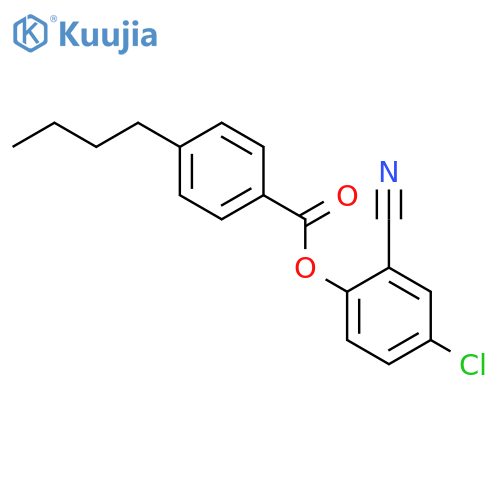 Benzoic acid, 4-butyl-, 4-chloro-2-cyanophenyl ester structure