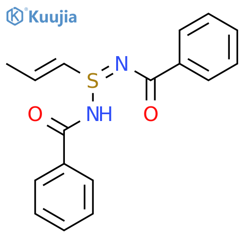 Benzamide, N-(N-benzoyl-S-1-propenylsulfinimidoyl)- structure