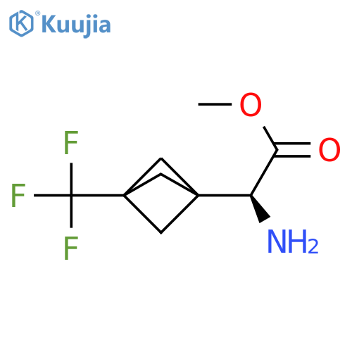 methyl (2S)-2-amino-2-[3-(trifluoromethyl)bicyclo[1.1.1]pentan-1-yl]acetate structure