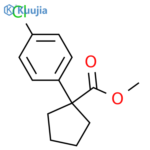 CYCLOPENTANECARBOXYLIC ACID, 1-(4-CHLOROPHENYL)-, METHYL ESTER structure