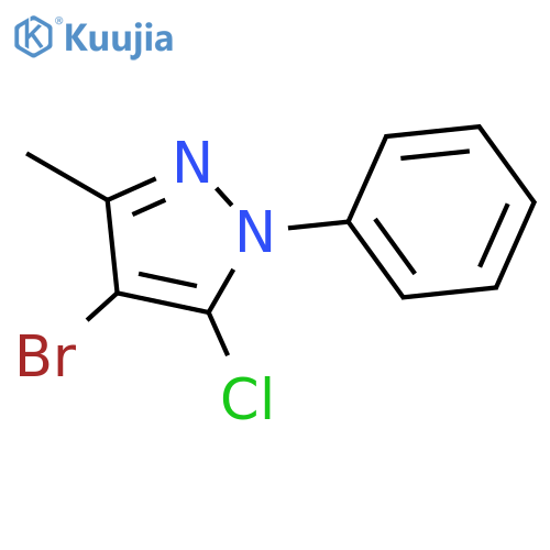 1H-PYRAZOLE, 4-BROMO-5-CHLORO-3-METHYL-1-PHENYL- structure