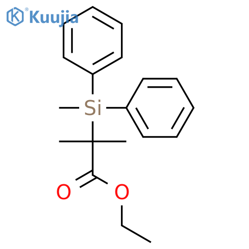 Propanoic acid, 2-methyl-2-(methyldiphenylsilyl)-, ethyl ester structure