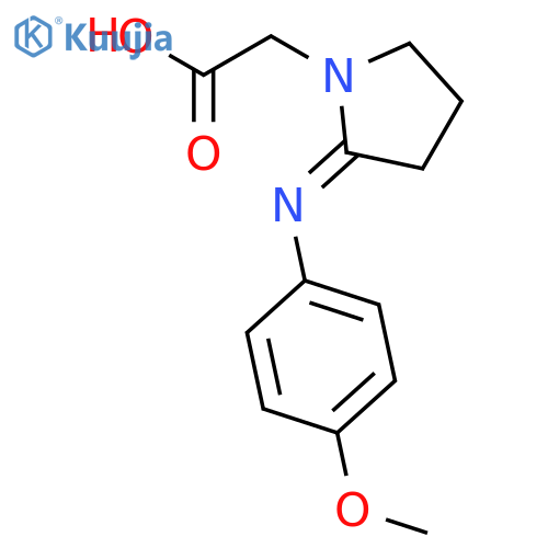 1-PYRROLIDINEACETIC ACID, 2-[(4-METHOXYPHENYL)IMINO]- structure