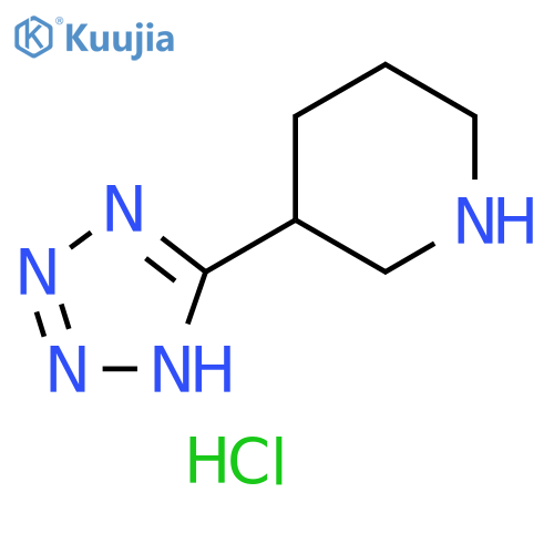 3-(1H-1,2,3,4-tetrazol-5-yl)piperidine hydrochloride structure