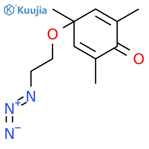 2,5-CYCLOHEXADIEN-1-ONE, 4-(2-AZIDOETHOXY)-2,4,6-TRIMETHYL- structure