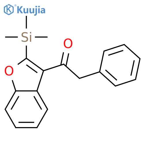 ETHANONE, 2-PHENYL-1-[2-(TRIMETHYLSILYL)-3-BENZOFURANYL]- structure