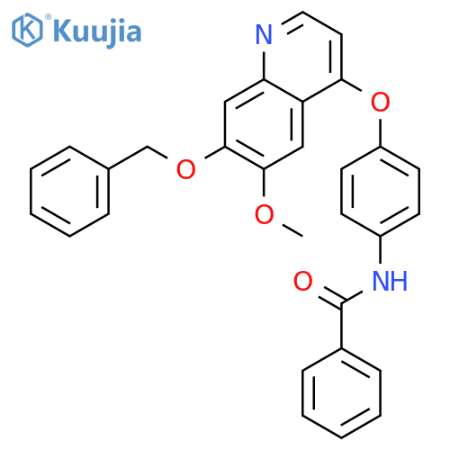 Benzamide,N-[4-[[6-methoxy-7-(phenylmethoxy)-4-quinolinyl]oxy]phenyl]- structure