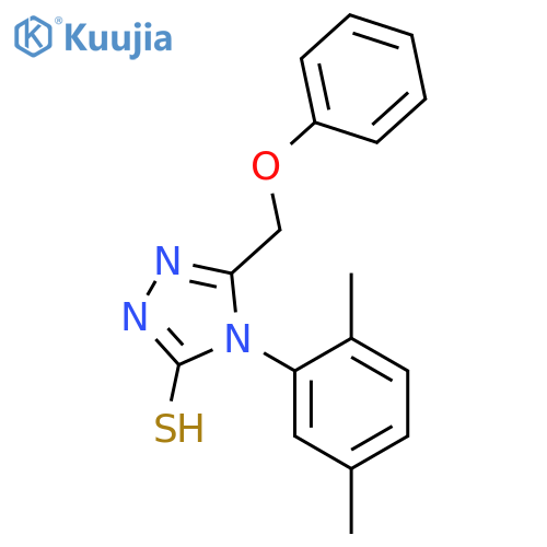 4-(2,5-Dimethyl-phenyl)-5-phenoxymethyl-4H-[1,2,4]triazole-3-thiol structure