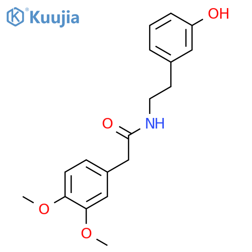 Benzeneacetamide, N-[2-(3-hydroxyphenyl)ethyl]-3,4-dimethoxy- structure