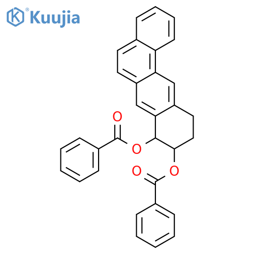 (8S,9R)-8,9,10,11-tetrahydrotetraphene-8,9-diyl dibenzoate structure