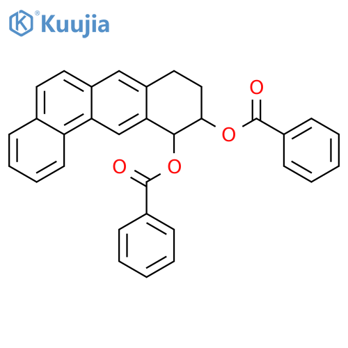 (10S,11R)-8,9,10,11-tetrahydrotetraphene-10,11-diyl dibenzoate structure