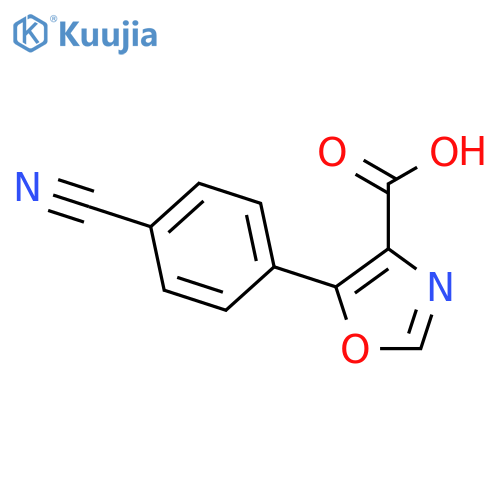 5-(4-cyanophenyl)-1,3-oxazole-4-carboxylic Acid structure