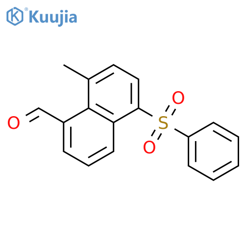 1-NAPHTHALENECARBOXALDEHYDE, 8-METHYL-5-(PHENYLSULFONYL)- structure