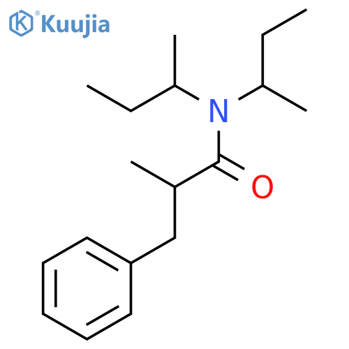 N,N-di(butan-2-yl)-2-methyl-3-phenylpropanamide structure