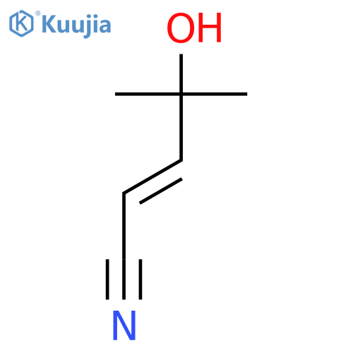 2-Pentenenitrile, 4-hydroxy-4-methyl-, (2E)- structure
