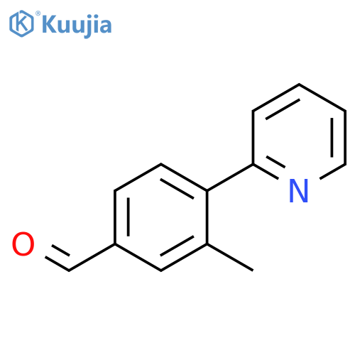 Benzaldehyde, 3-methyl-4-(2-pyridinyl)- structure