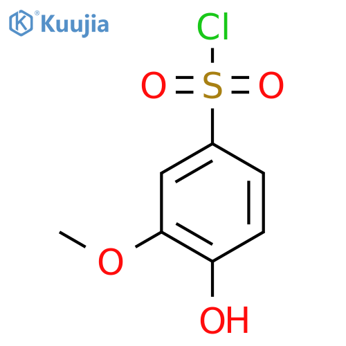 4-hydroxy-3-methoxybenzene-1-sulfonyl chloride structure