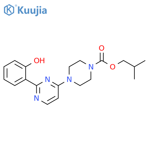 4-[2-(2-hydroxyphenyl)pyrimidin-4-yl]piperazine-1-carboxylic acid isobutyl ester structure