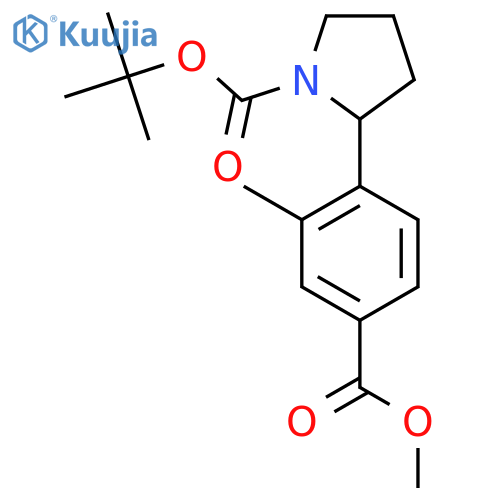 Tert-butyl 2-(4-(methoxycarbonyl)-2-methylphenyl)pyrrolidine-1-carboxylate structure