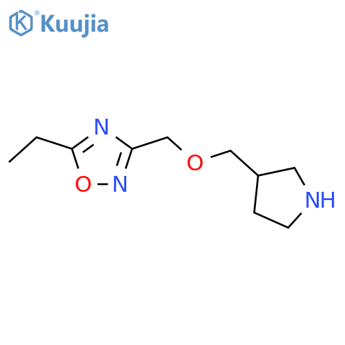 5-Ethyl-3-((pyrrolidin-3-ylmethoxy)methyl)-1,2,4-oxadiazole structure