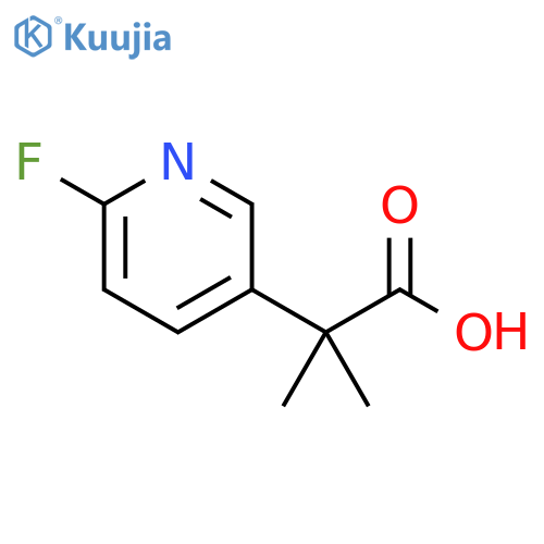 2-(6-fluoropyridin-3-yl)-2-methylpropanoic acid structure