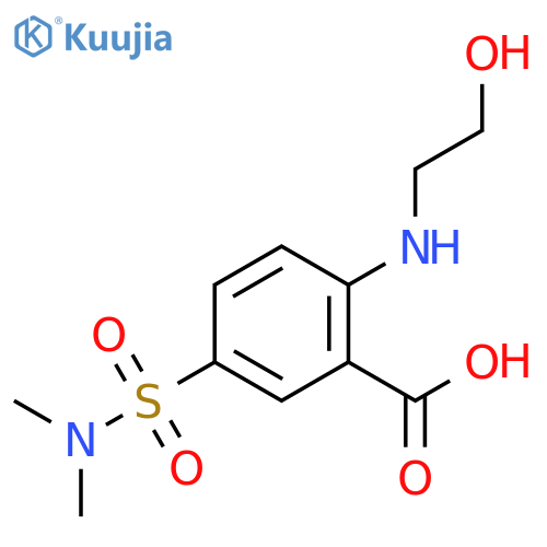 5-(Dimethylsulfamoyl)-2-(2-hydroxyethyl)aminobenzoic Acid structure