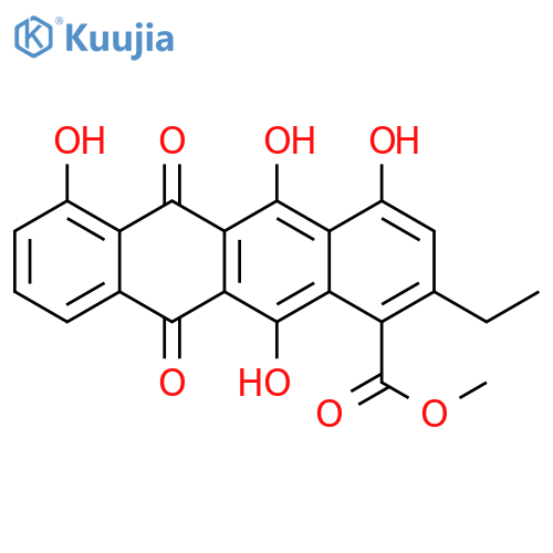1-Naphthacenecarboxylicacid, 2-ethyl-6,11-dihydro-4,5,7,12-tetrahydroxy-6,11-dioxo-, methyl ester structure