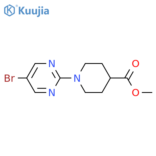 Methyl 1-(5-bromopyrimidin-2-yl)piperidine-4-carboxylate structure