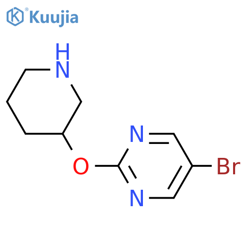 5-Bromo-2-(piperidin-3-yloxy)pyrimidine structure