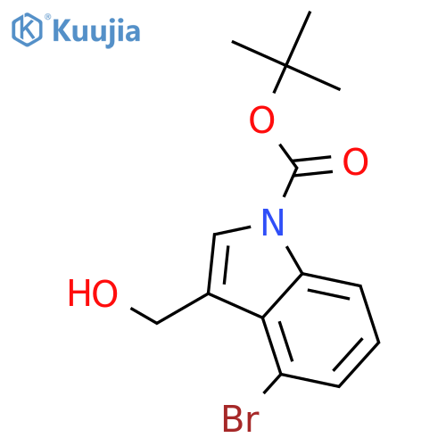 1-Boc-4-Bromo-3-hydroxymethylindole structure