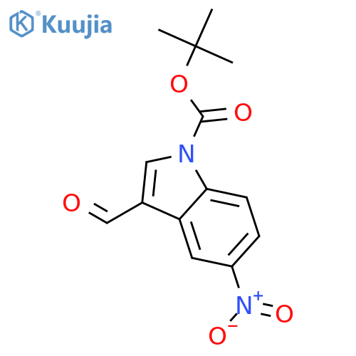 tert-Butyl 3-Formyl-5-nitro-1H-indole-1-carboxylate structure
