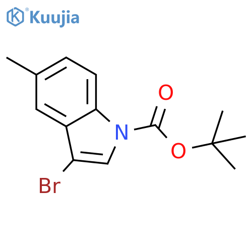 tert-Butyl 3-bromo-5-methyl-1H-indole-1-carboxylate structure