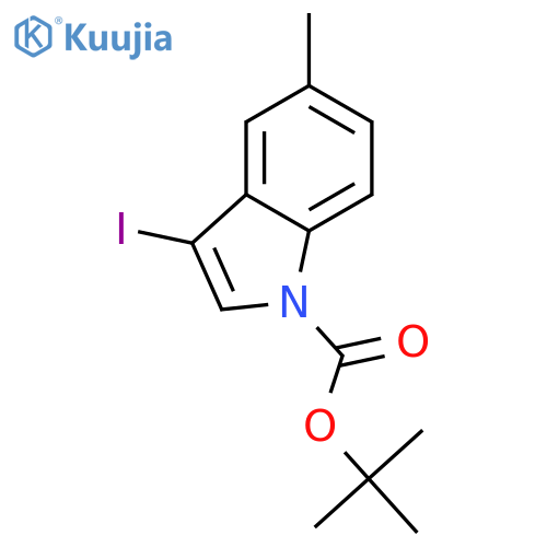 3-Iodo-5-methylindole-1-carboxylic acid tert-butyl ester structure