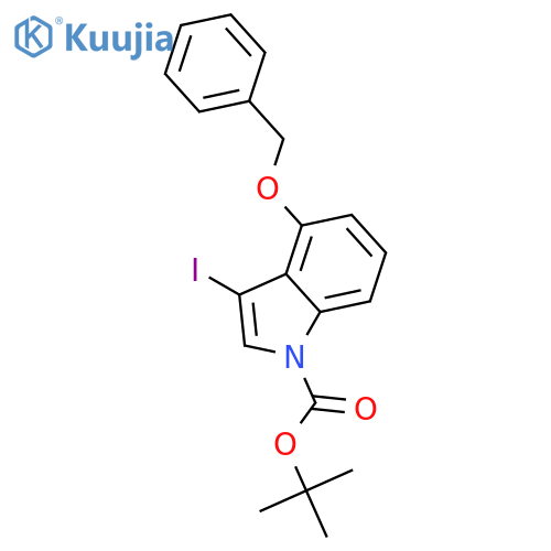 2-methyl-2-propanyl 4-(benzyloxy)-3-iodo-1h-indole-1-carboxylate structure