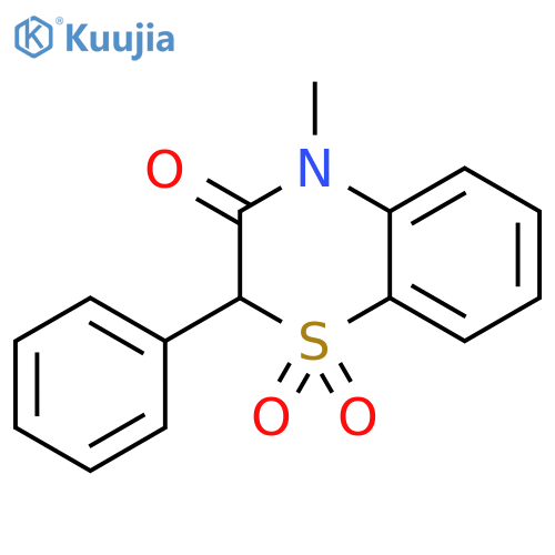 2H-1,4-Benzothiazin-3(4H)-one, 4-methyl-2-phenyl-, 1,1-dioxide structure