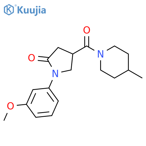 1-(3-methoxyphenyl)-4-[(4-methylpiperidin-1-yl)carbonyl]pyrrolidin-2-one structure